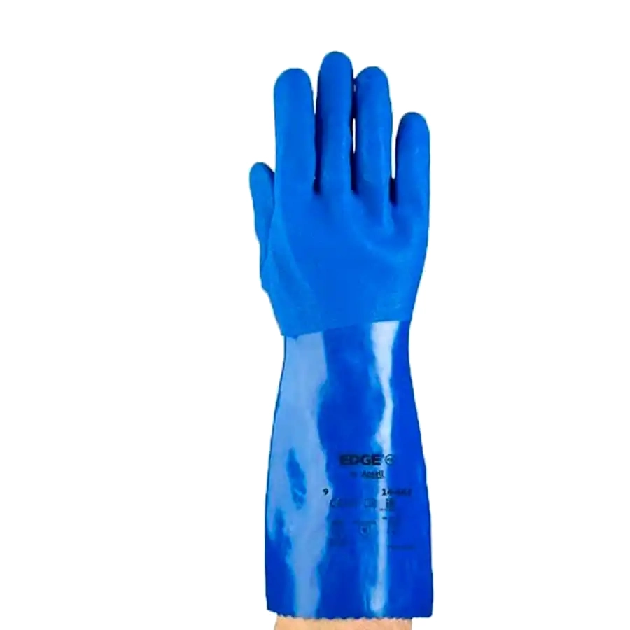 Guante de PVC Azul 14" -14-663