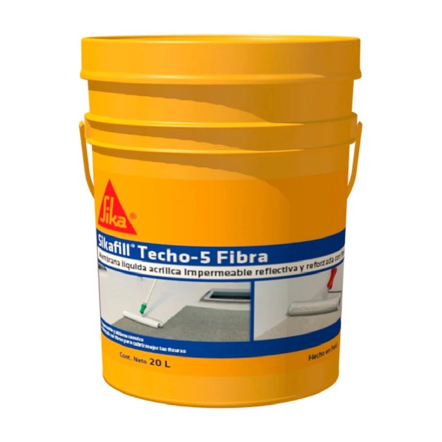 sikafill techo-5 fibra 20 litros