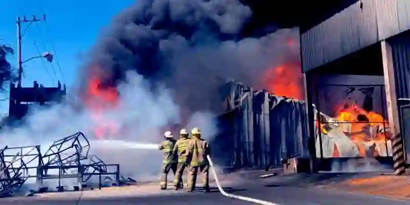 incendio en empresa