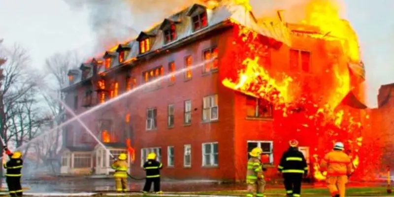 incendio en edificio