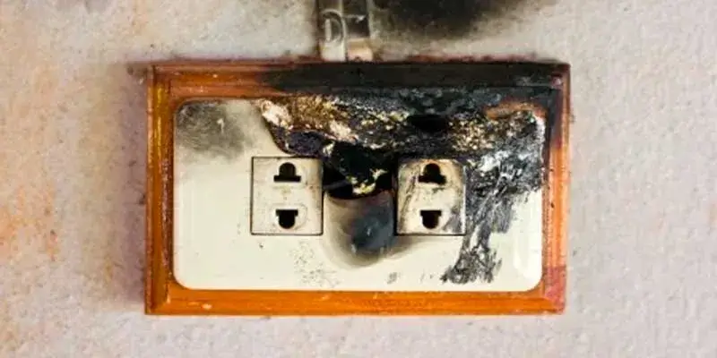 enchufes quemados consecuencias 