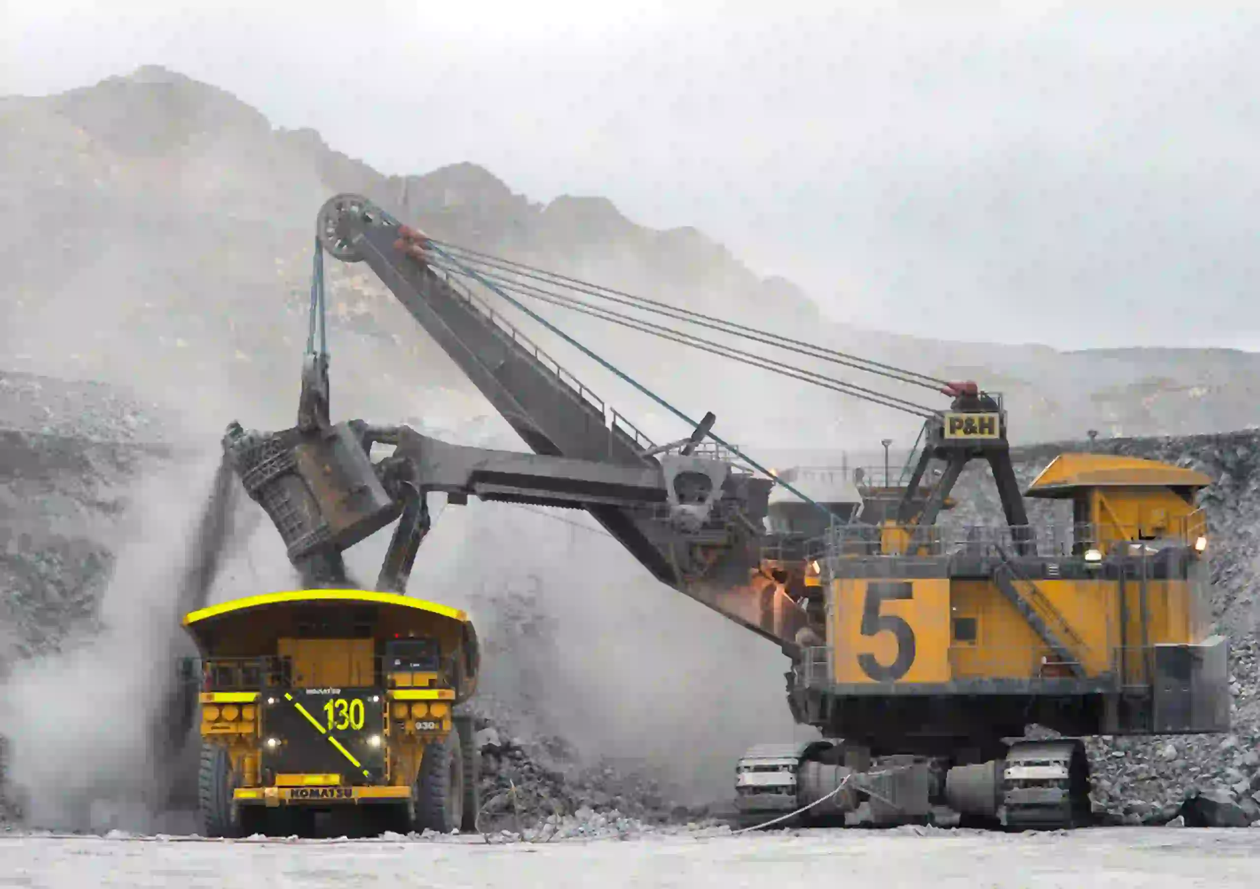 camiones en minería de cobre