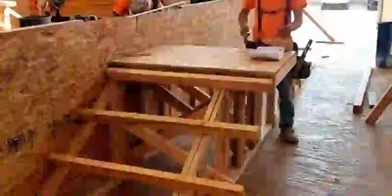 encofrado de escalera