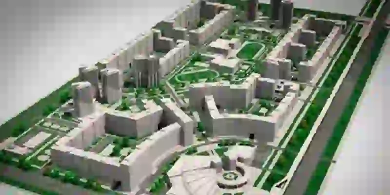 Maqueta de Proyecto de Construcción de Ciudad