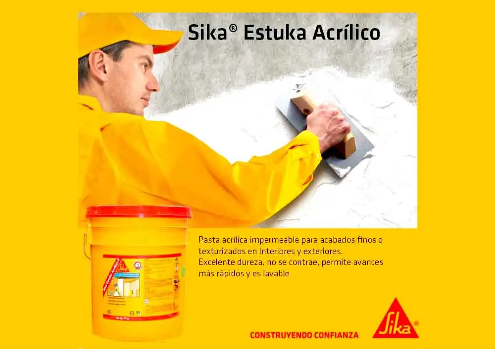 estuco acrílico sika precio