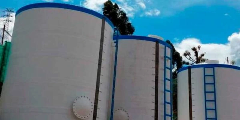 tanques de almacenamiento de agua potable en concreto