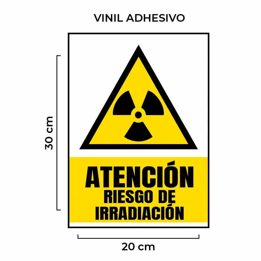 atención riesgo irradiación señal