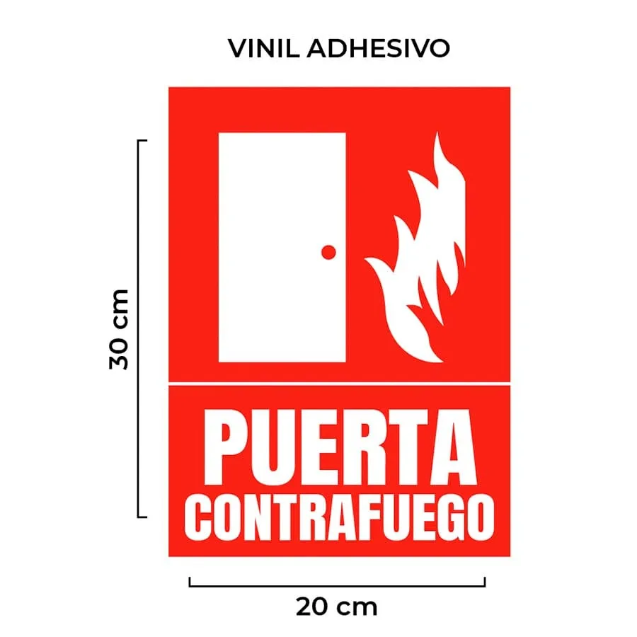 señal de puerta contrafuego