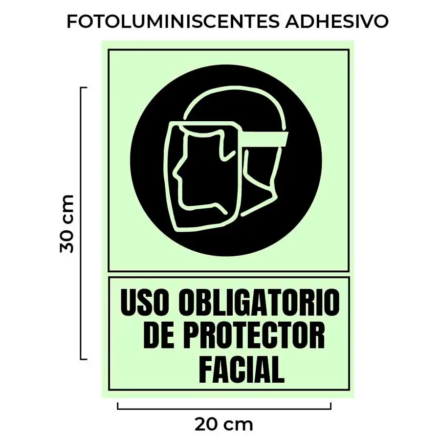 señal uso de protección facial