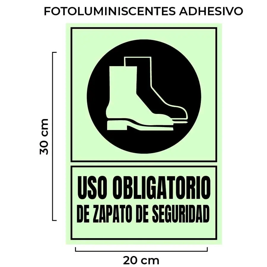 señal uso de zapato de seguridad