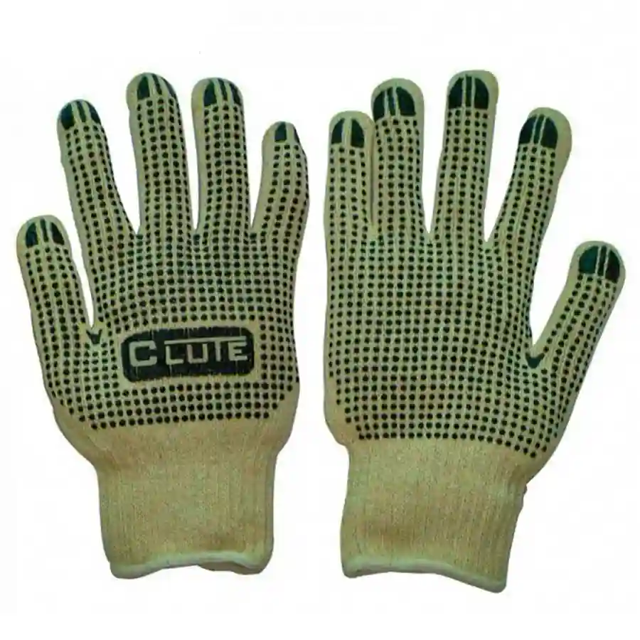 guantes de hilo con puntos de pvc