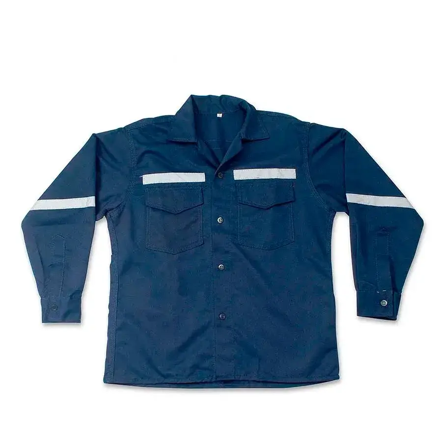 Camisa drill c-reflectiva azul marino