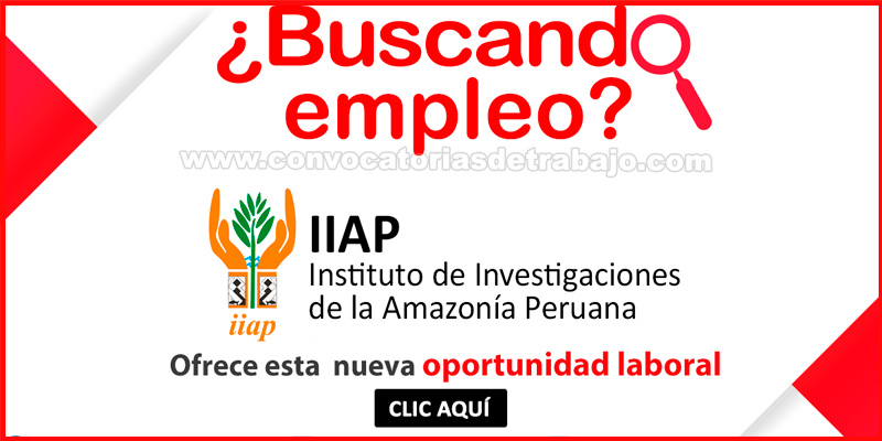 Empleo Convocatoria Iiap Casa Lima Empleo Convocatoria Iiap Casa Lima