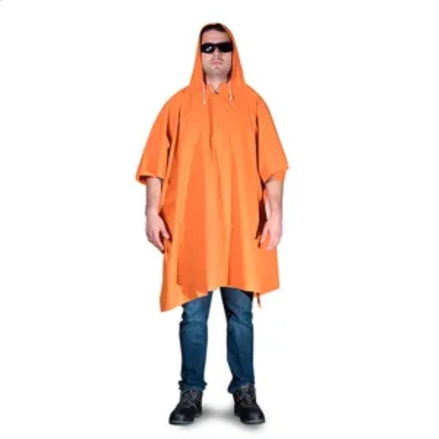 Poncho Pvc naranja eco ligero 2.00x1.27 Cm