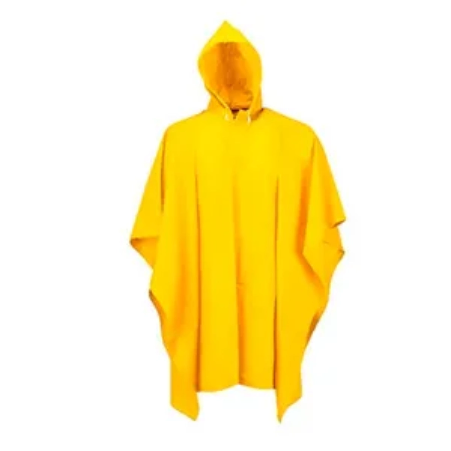 Poncho de Pvc amarillo con capucha