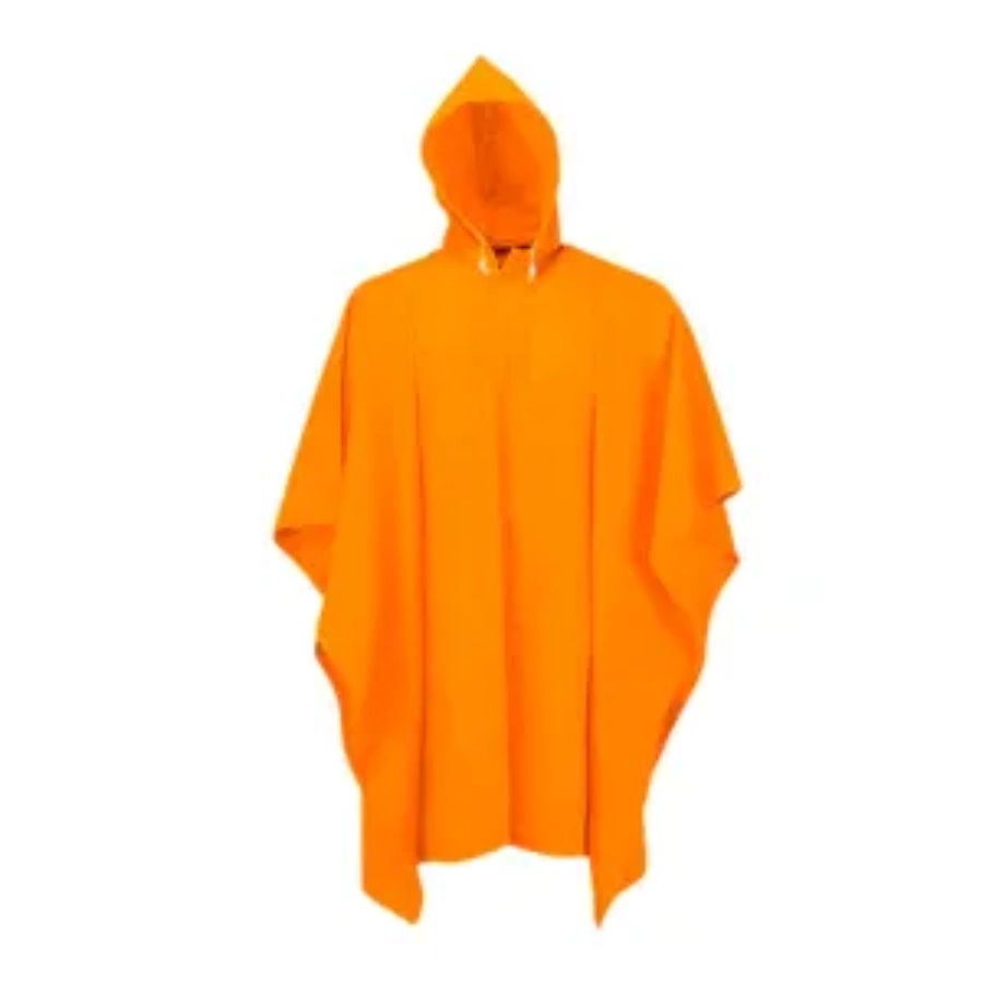 Poncho de Pvc color naranja