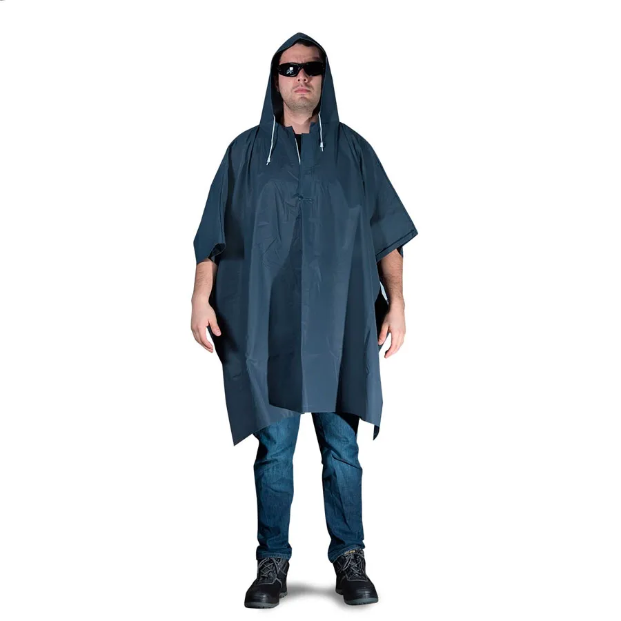 Poncho de Pvc liviano azul alaska