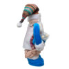 Muñeco Patilargo Navideño Turquesa Papá Noel  - Imagen 4