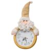Reloj Navideño Dorado Santa