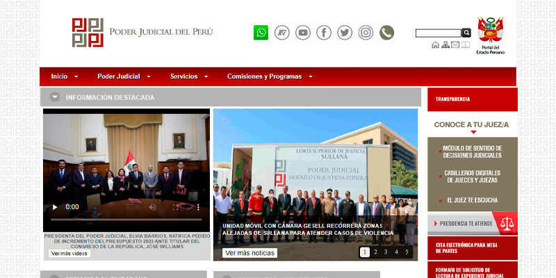 Web del Poder Judicial Casa Lima Web del Poder Judicial Casa Lima