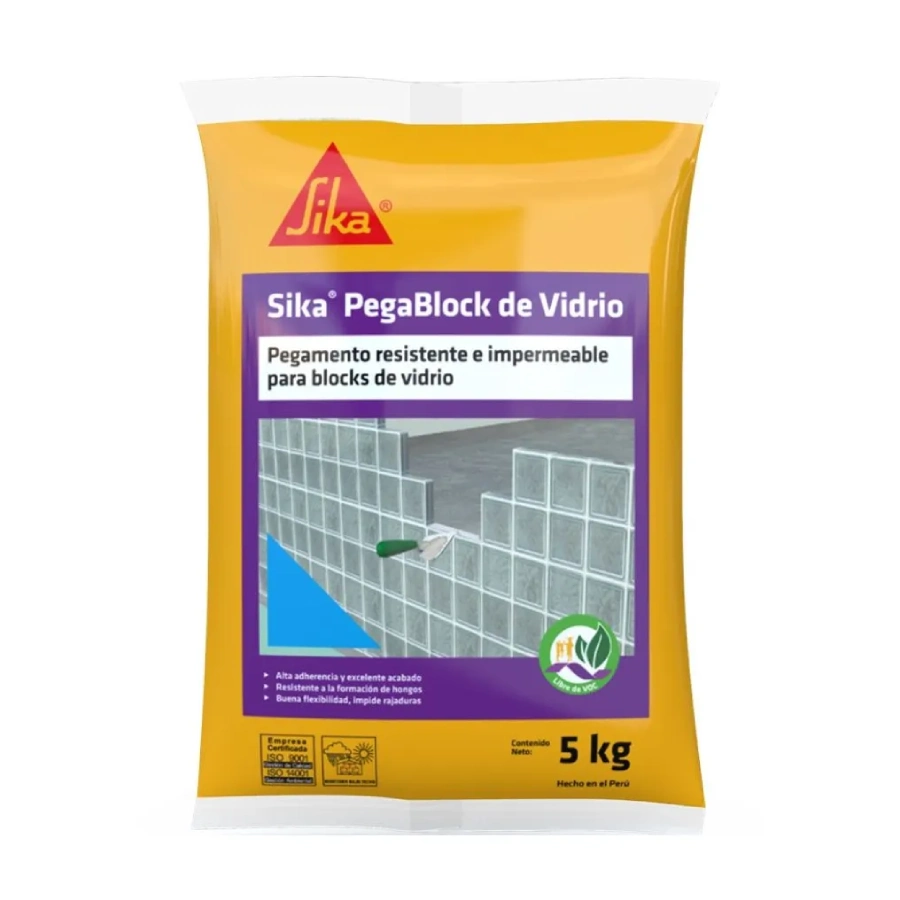 sika pegablock de vidrio 5 kg