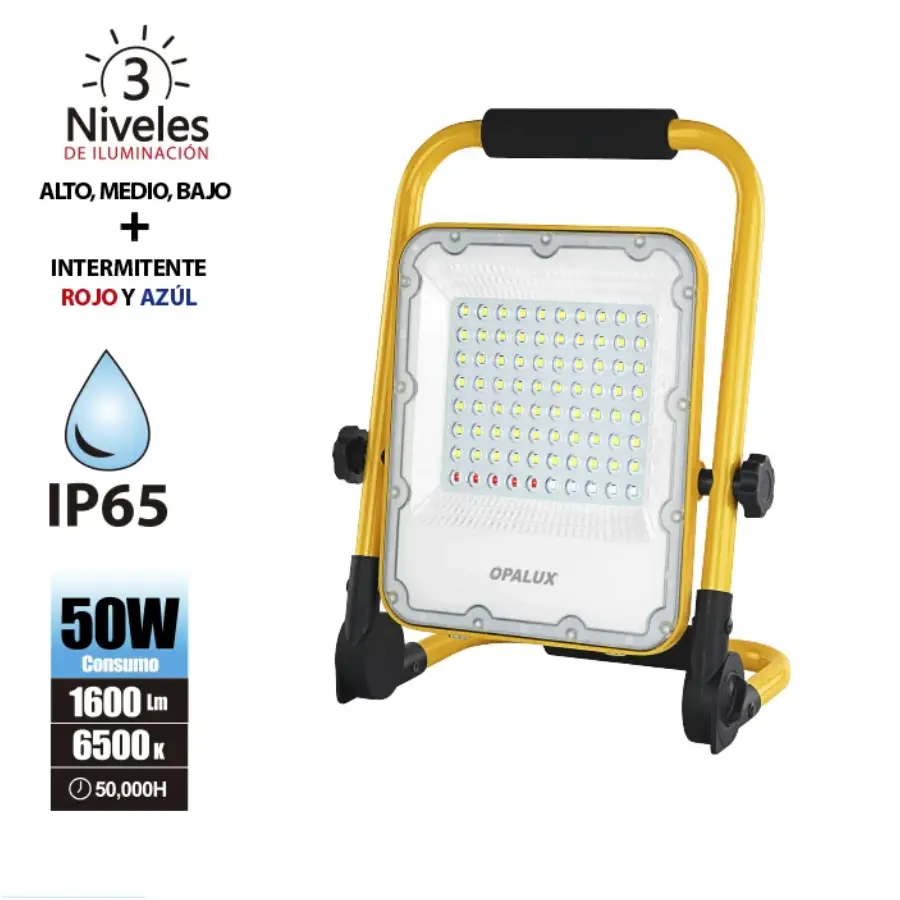 reflector led portatil recargable 50w