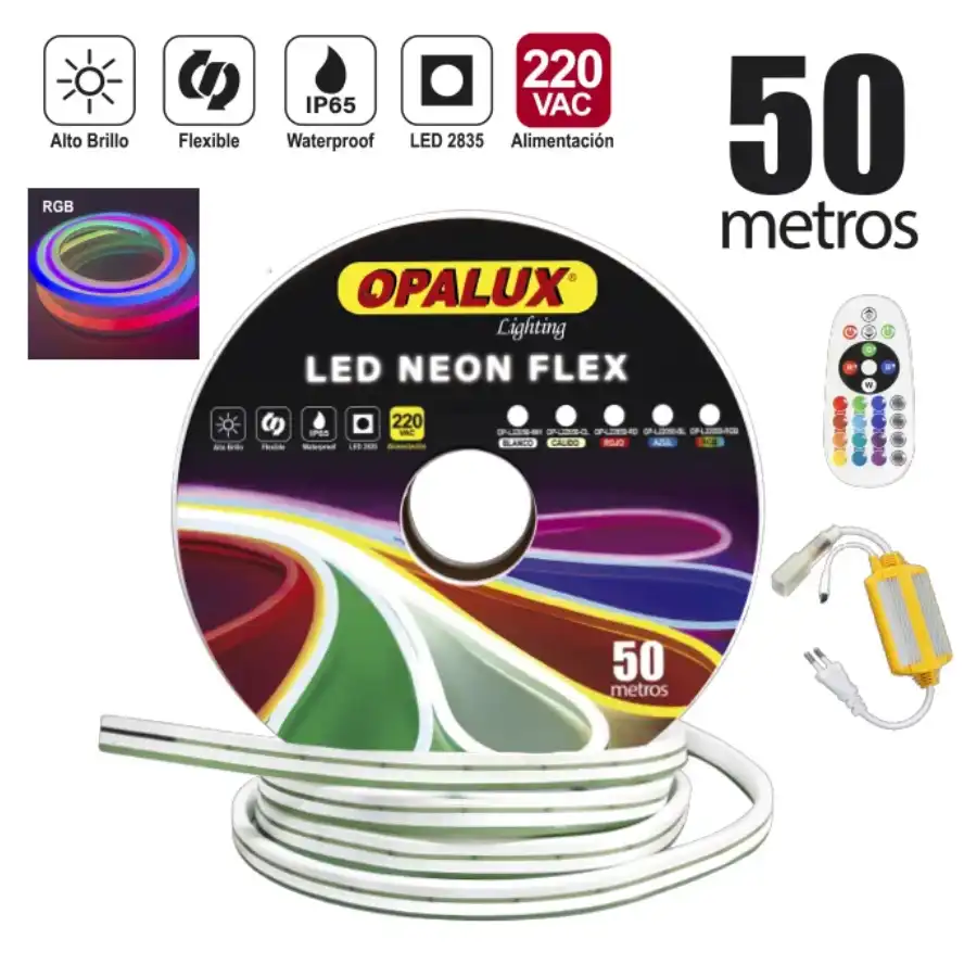 rollo luces led con control