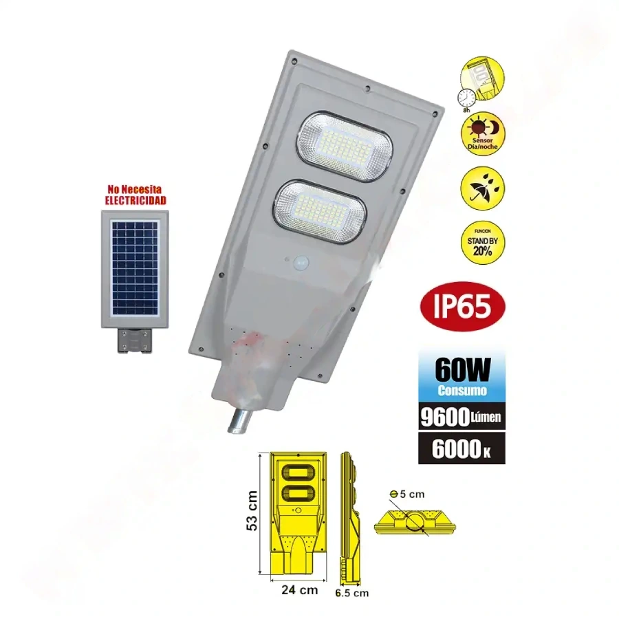 iluminacion publica con paneles solares