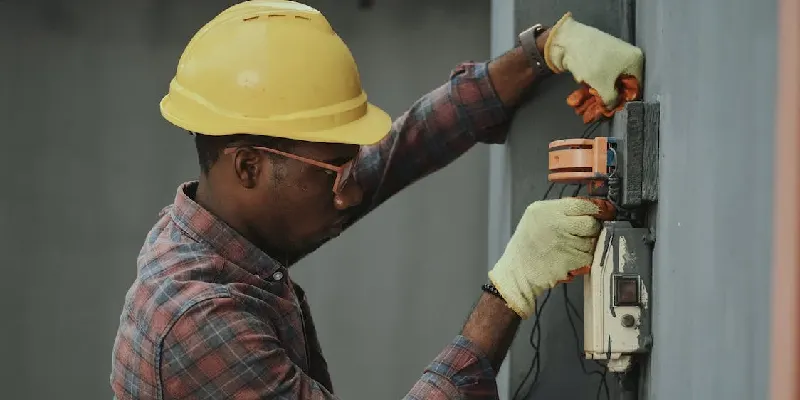 Técnico arreglando