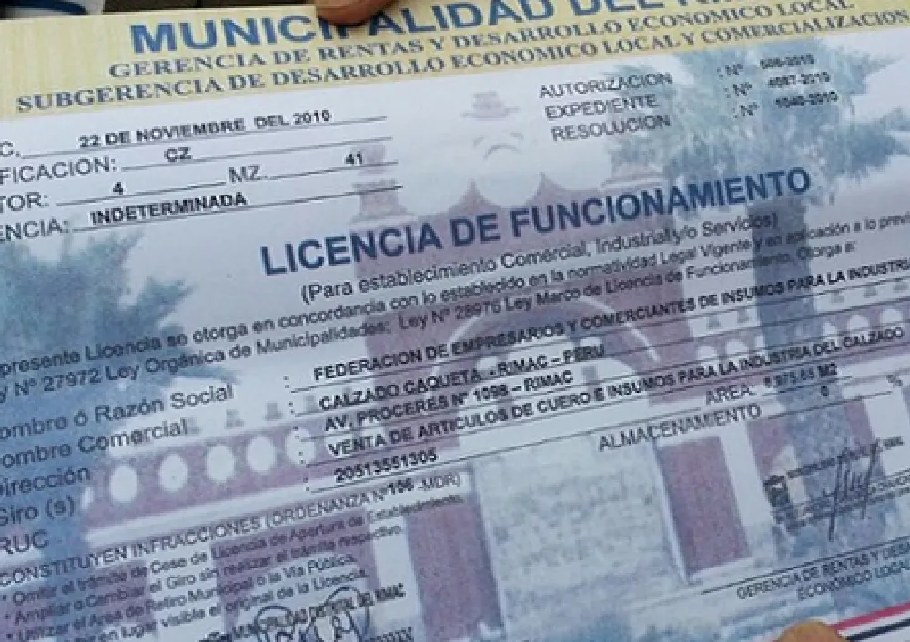 licencia de funcionamiento municipal