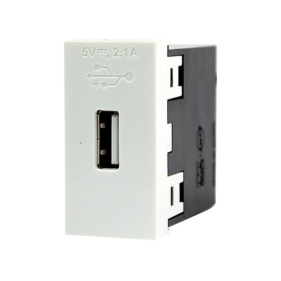 tomacorriente usb simple cien blanco