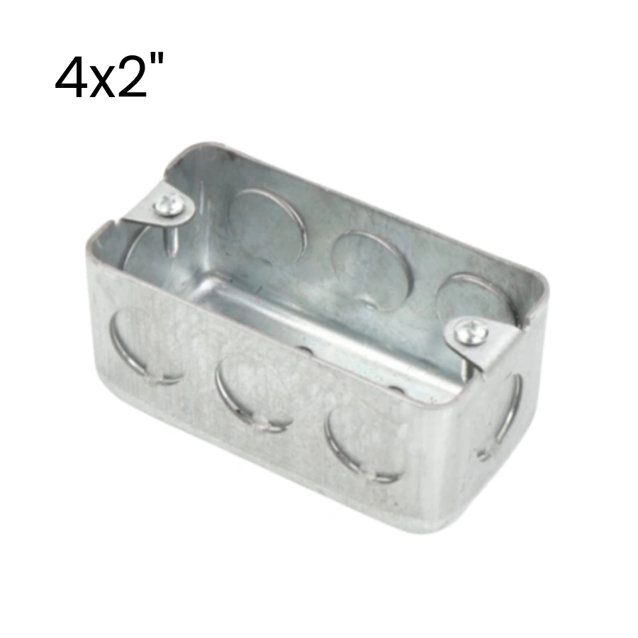 caja rectangular acero 3/4"