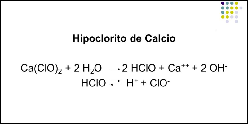 composición química del hipoclorito cálcico
