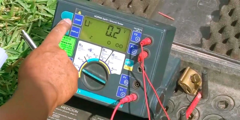 area de medición del puesta a tierra