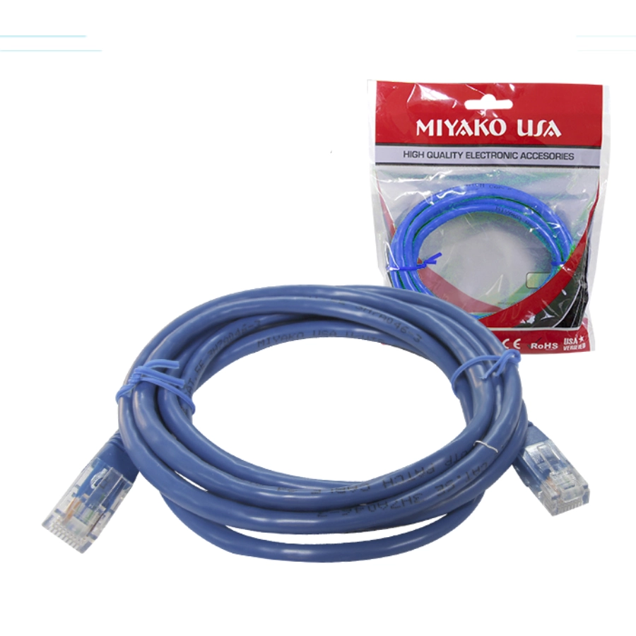 cable patch cord cat-5e 2 mts utp con rj45 azul