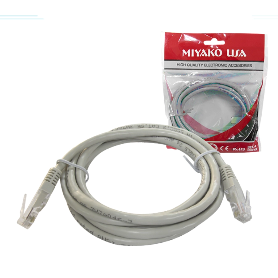 cable patch cord cat-5e 2 mts utp con rj45 grey