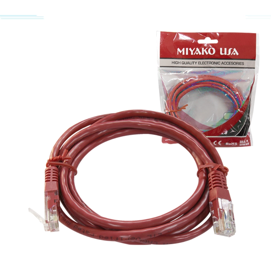 cable patch cord cat-5e 2 mts utp con rj45 rojo