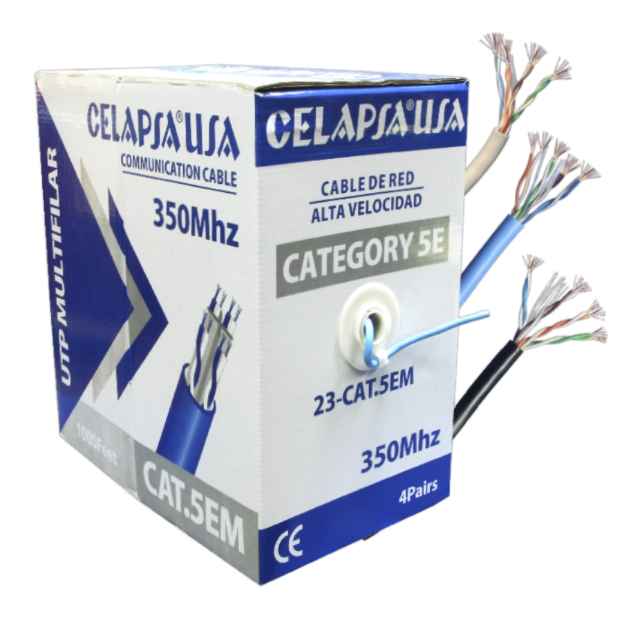 cable utp cat-5e 4 pares negro