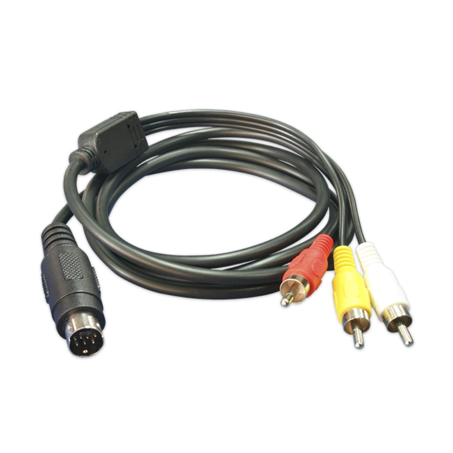 extensor de video 3 rca plug a mini s-video 7 pin