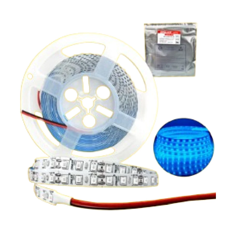 cinta led azul led2835 12 leds 5 m