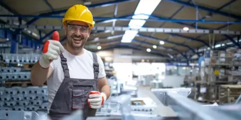 hombre sonriendo industria