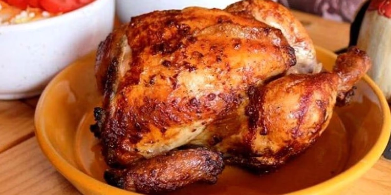 pollo a la brasa tradicionalmente