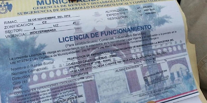 concepto licencia de funcionamiento