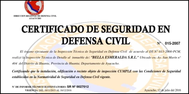 certificado de defensa civil donde recogerlo