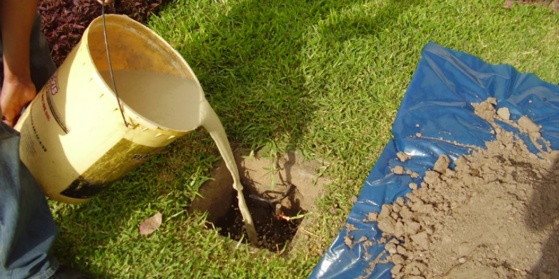 presencia de agua y la eficacia del pozo a tierra