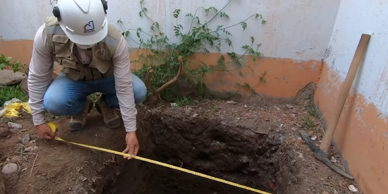 importante sistema pozo a tierra en instalación