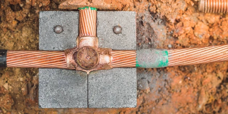 electrodos en la instalación de un pozo a tierra