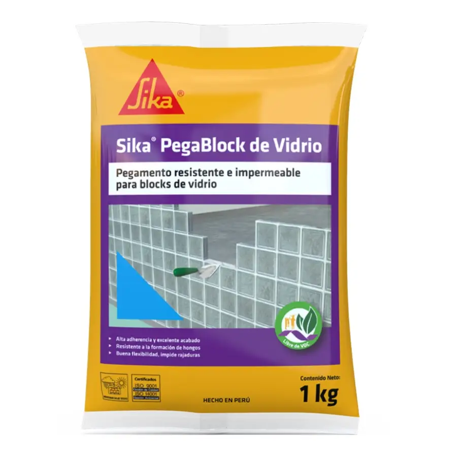 sika pegablock de vidrio 1 kg