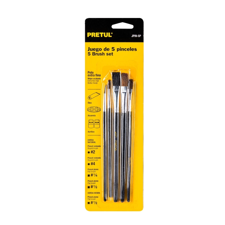 juego de 5 pinceles 24740