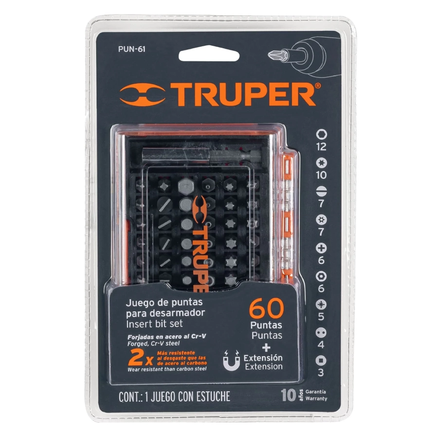 juego de puntas truper 10758